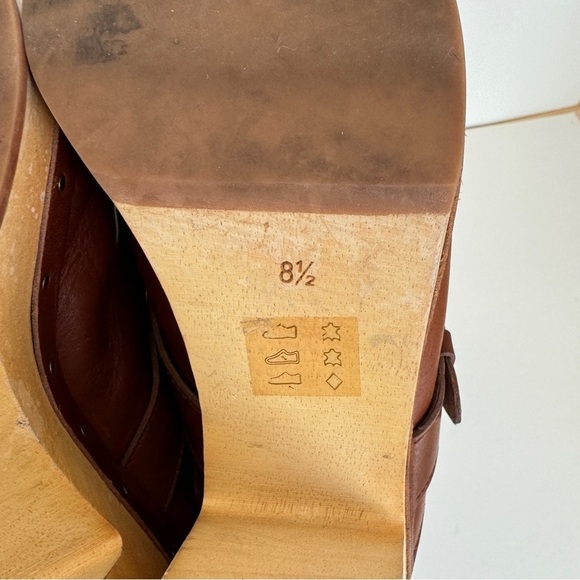 Madewell Womens Y2K Retro Classic Clog With Fringe Brown Leather Size 8.5 - Picture 5 of 9